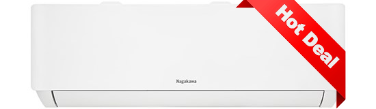 Máy lạnh Nagakawa Inverter 1 HP NIS-C09R2T28, cục lạnh màu trắng