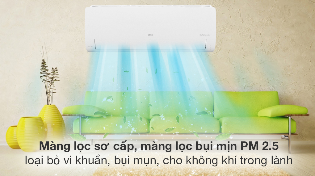 Máy lạnh LG Inverter 1.5 HP V13WIN - Khả năng lọc không khí 