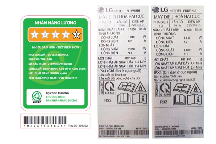 Máy lạnh LG Inverter 2 HP V18WIN Màu Trắng