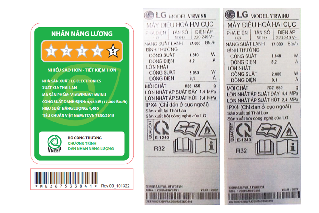 Máy lạnh LG Inverter 2 HP V18WIN Màu Trắng