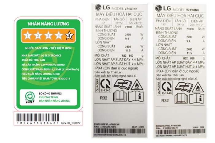 Máy lạnh LG Inverter 2.5 HP V24WIN Màu Trắng