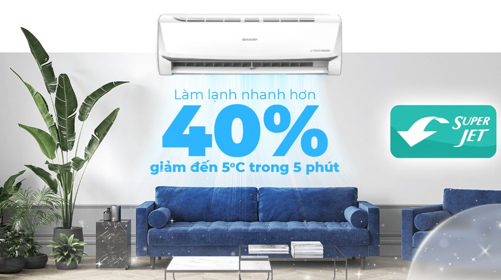 Máy lạnh Sharp Inverter 1.5 HP AH-X13ZEW