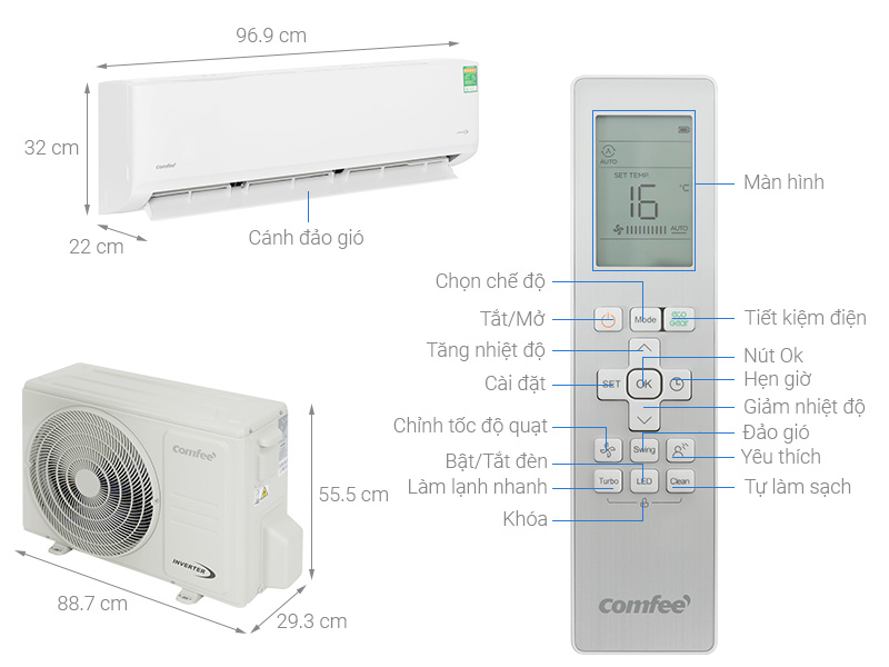 Máy lạnh Comfee Inverter 2 HP CFS-18VDGF-V