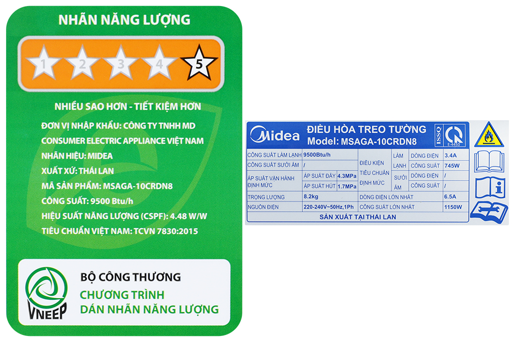 Điều hòa Midea Inverter 9500 BTU MSAGA-10CRDN8 Màu Trắng