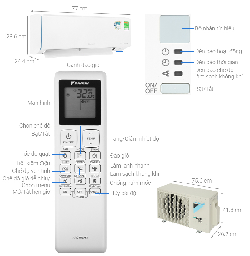 Máy lạnh Daikin Inverter 1 HP ATKF25XVMV