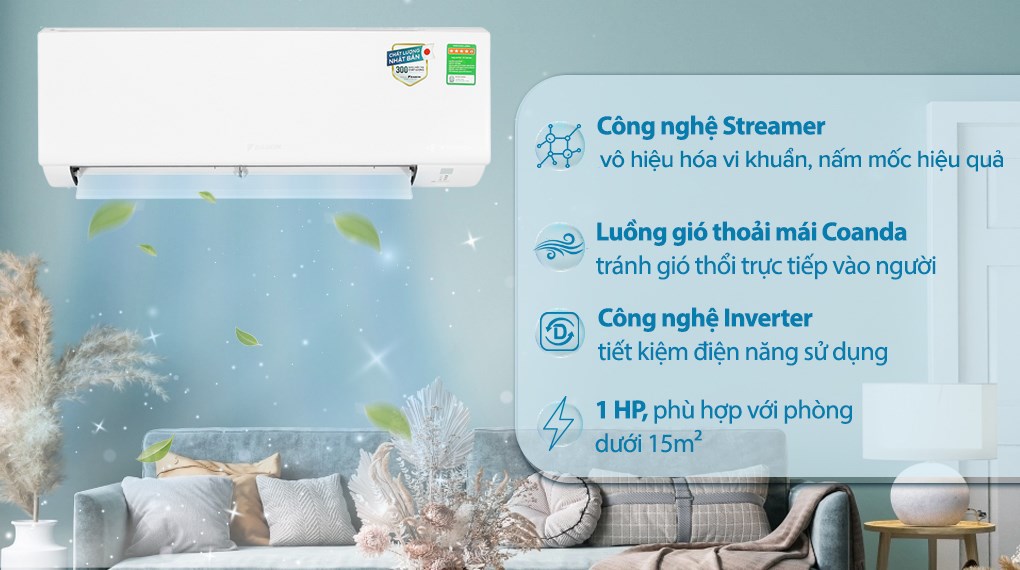 Máy lạnh Daikin Inverter 1 HP ATKF25XVMV