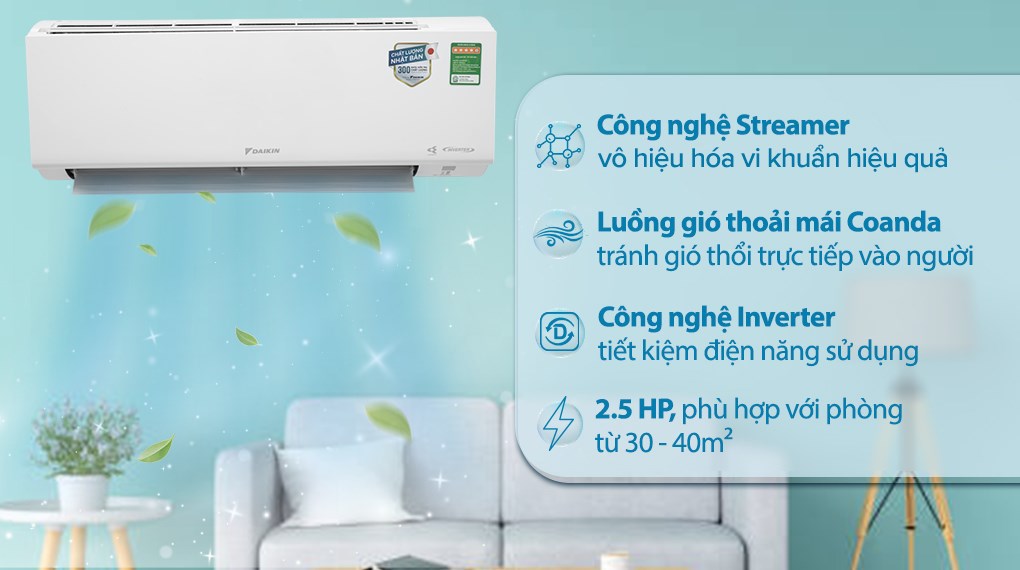 Máy lạnh Daikin Inverter 2.5 HP FTKF60XVMV - 13