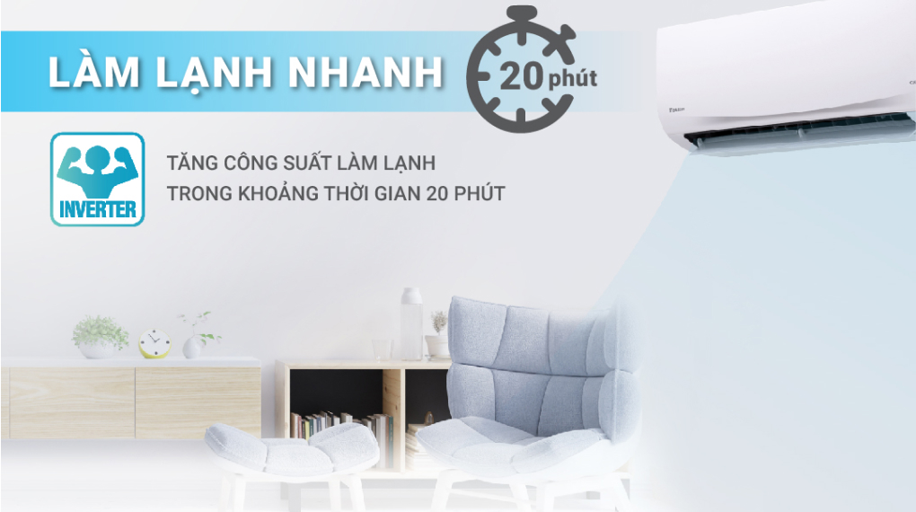 Máy lạnh Daikin Inverter 2.5 HP FTKF60XVMV - Công nghệ làm lạnh