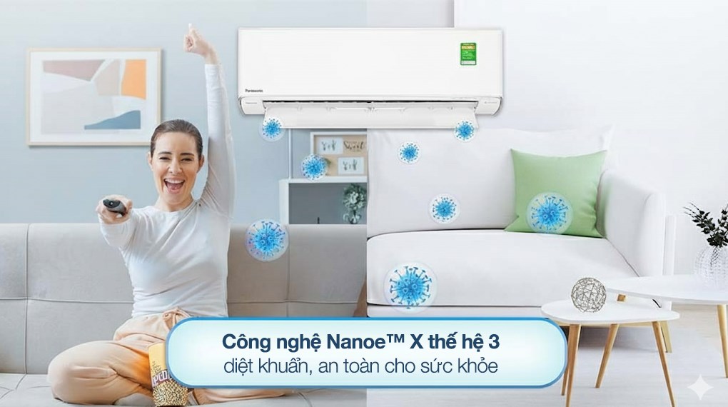 Máy lạnh Panasonic Inverter 1.5 HP CU/CS-XU12ZKH-8