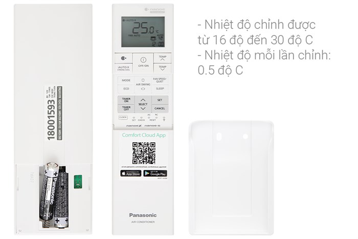 Máy lạnh Panasonic Inverter 1.5 HP CU/CS-XU12ZKH-8 Màu Trắng