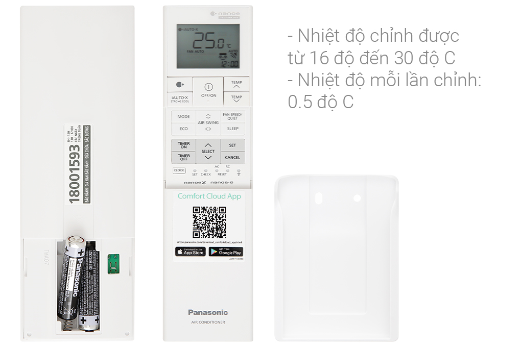 Máy lạnh Panasonic Inverter 1.5 HP CU/CS-XU12ZKH-8 Màu Trắng