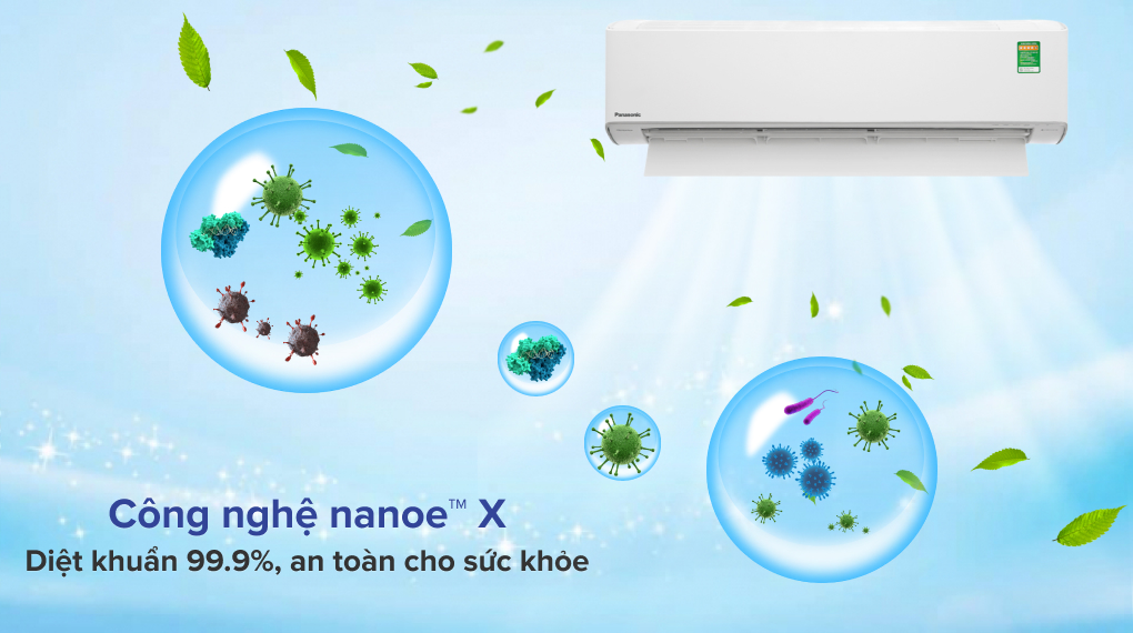 Máy lạnh Panasonic Inverter 2 HP CU/CS-XU18ZKH-8 - Công nghệ lọc không khí nanoe X