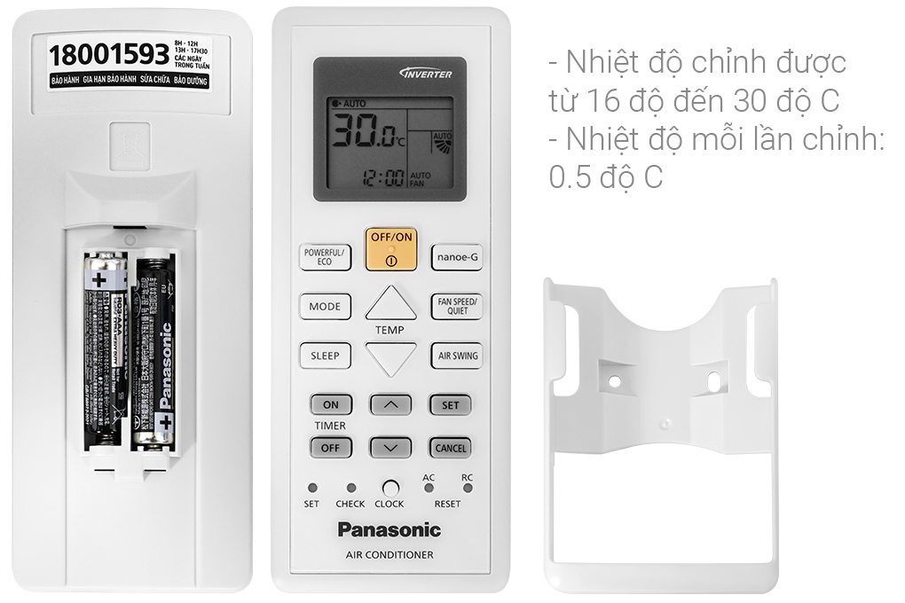 Điều hòa Panasonic Inverter 9040 BTU CU/CS-PU9ZKH-8M Màu Trắng