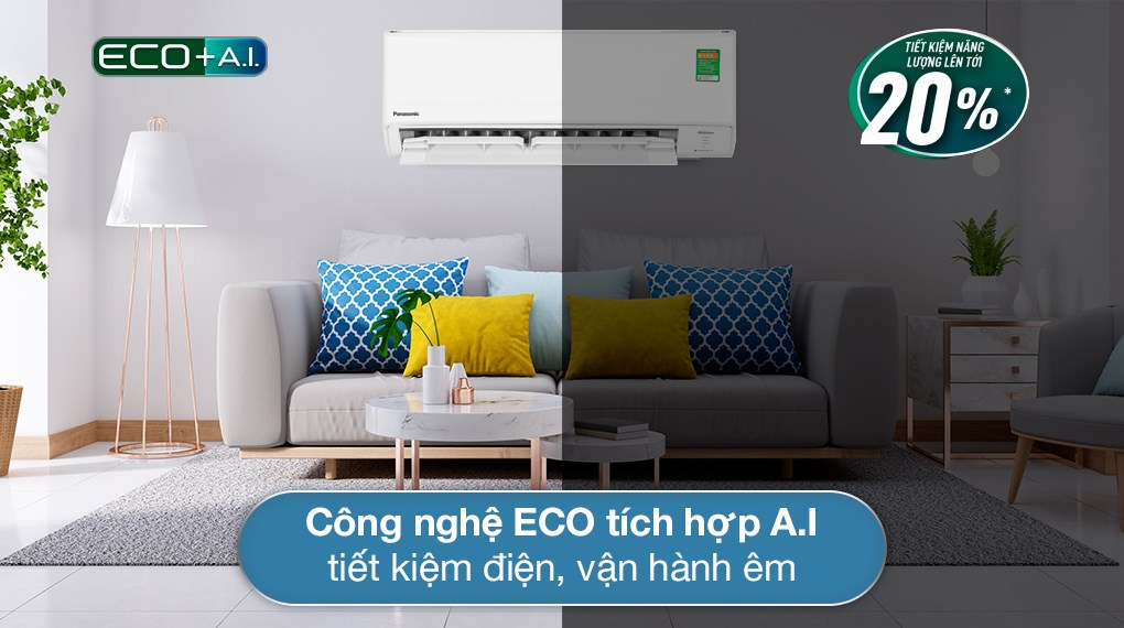 Điều hòa Panasonic Inverter 11900 BTU CU/CS-PU12ZKH-8M - Công nghệ tiết kiệm điện