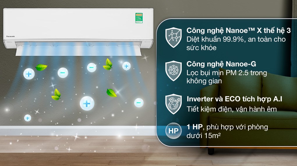 Máy điều hòa 2 chiều Panasonic Inverter 1 HP CU/CS-XZ9ZKH-8