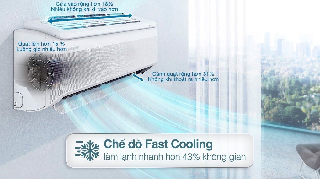 Hình ảnh Máy lạnh Samsung Wind-Free Inverter 1 HP AR10CYECAWKNSV