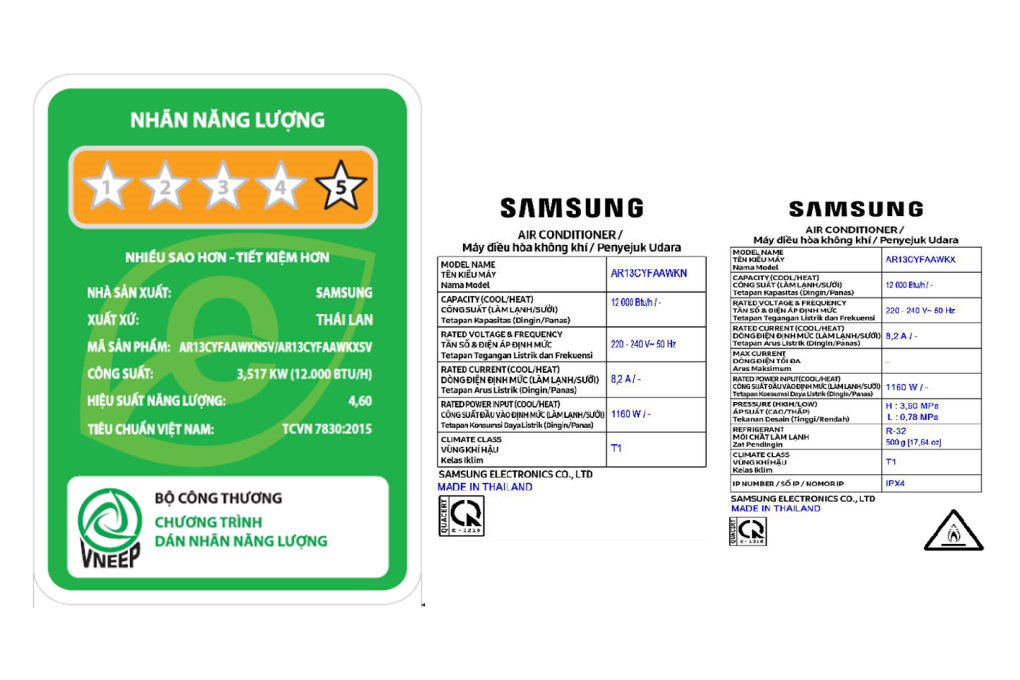 Điều hòa Samsung Wind-Free Inverter 12000 BTU AR13CYFAAWKNSV Màu Trắng