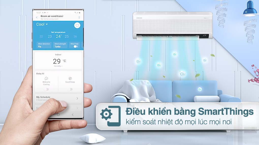 Máy lạnh Samsung Wind-Free Inverter 2 HP AR18CYFAAWKNSV