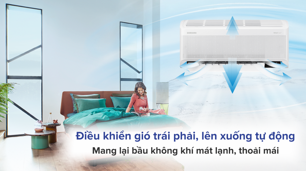 Máy lạnh Samsung Inverter 1 HP AR10CYHAAWKNSV - Cơ chế thổi gió