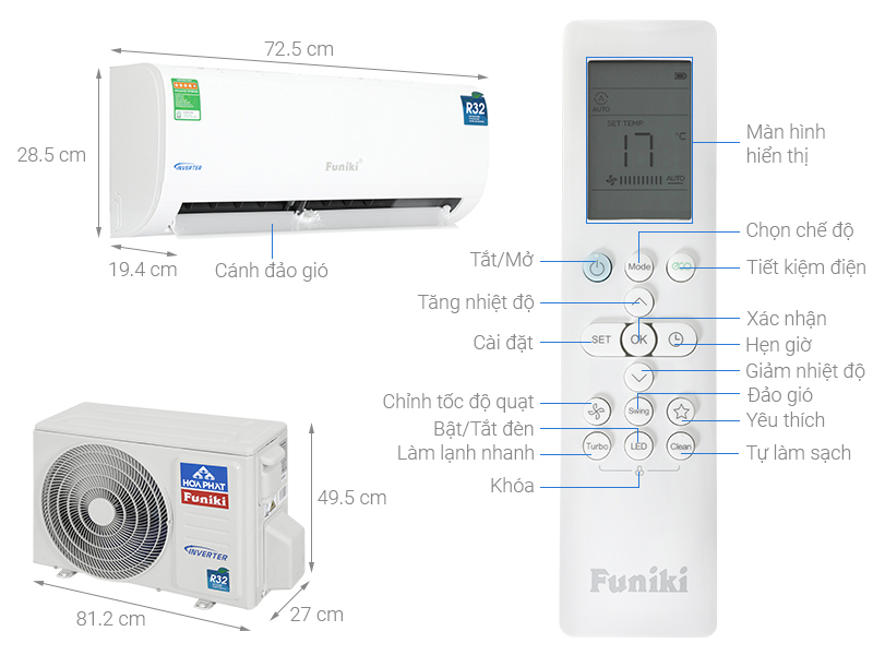 Máy lạnh Funiki Inverter 1 HP HIC09TMU