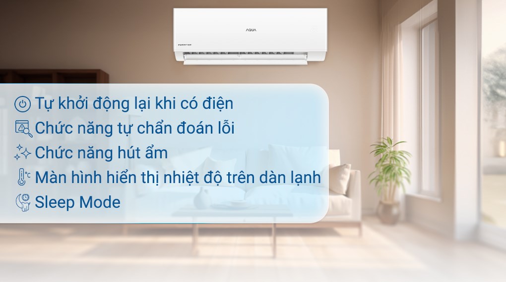 Máy lạnh Aqua Inverter 1 HP AQA-RV9QC