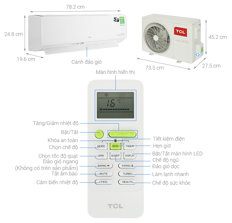Máy lạnh TCL Inverter 1 HP TAC-10CSD/XAB1I
