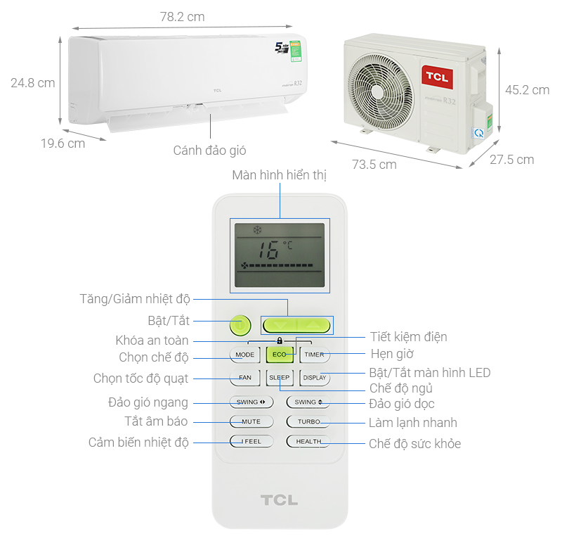 Máy lạnh TCL Inverter 1 HP TAC-10CSD/XAB1I