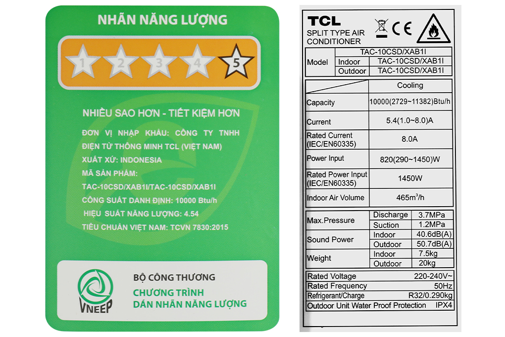 Máy lạnh TCL Inverter 1 HP TAC-10CSD/XAB1I Màu Trắng