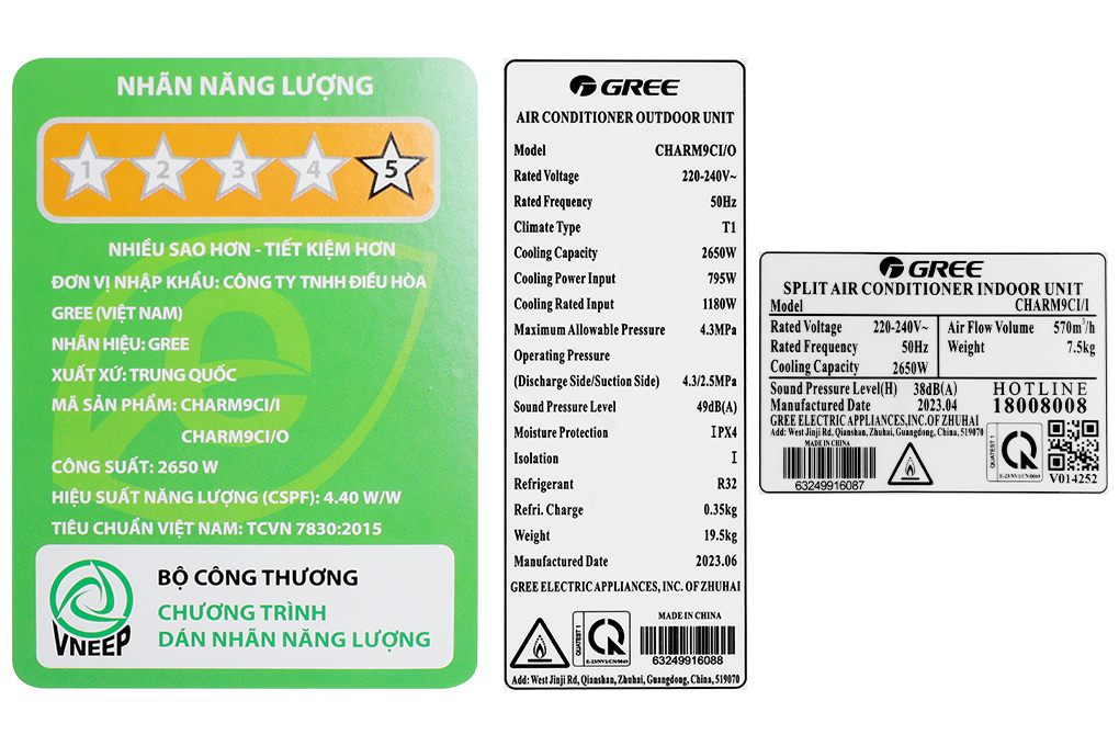 Máy lạnh Gree Inverter 1 HP CHARM9CI Màu Trắng