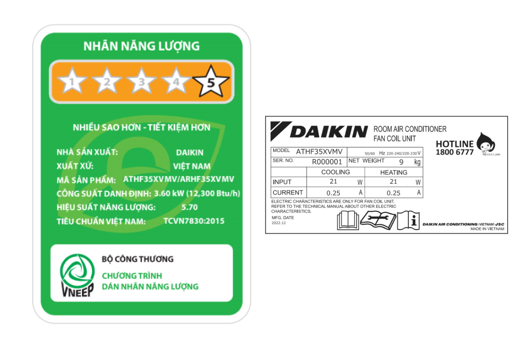 Máy lạnh 2 chiều Daikin Inverter 1.5 HP ATHF35XVMV Màu Trắng