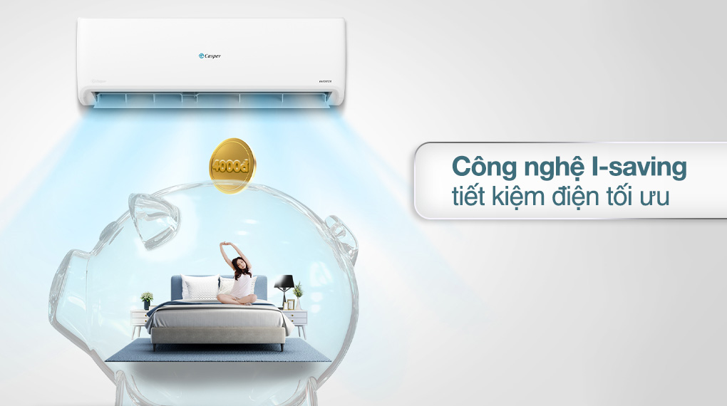 Điều hòa Casper Inverter 9300 BTU GC-09IS35 - Tiết kiệm điện