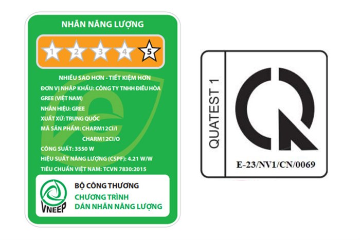 Máy lạnh Gree Inverter 1.5 HP CHARM12CI Màu Trắng