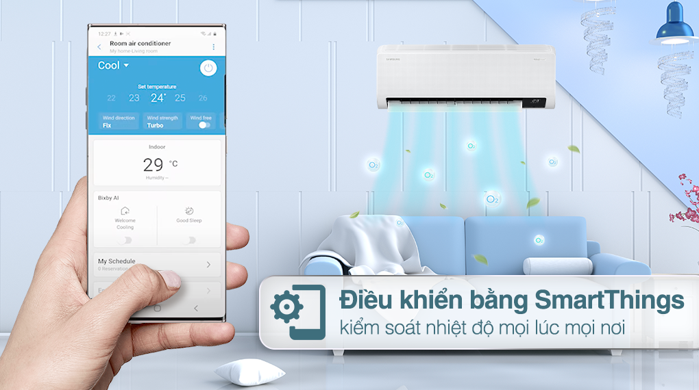 Máy lạnh Samsung Wind-Free Inverter 1.5 HP AR13CYECAWKNSV