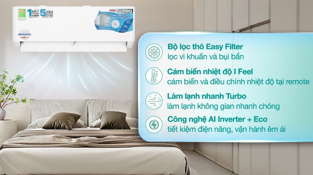 Máy lạnh TCL Inverter 2 HP TAC-18CSD/TPG11