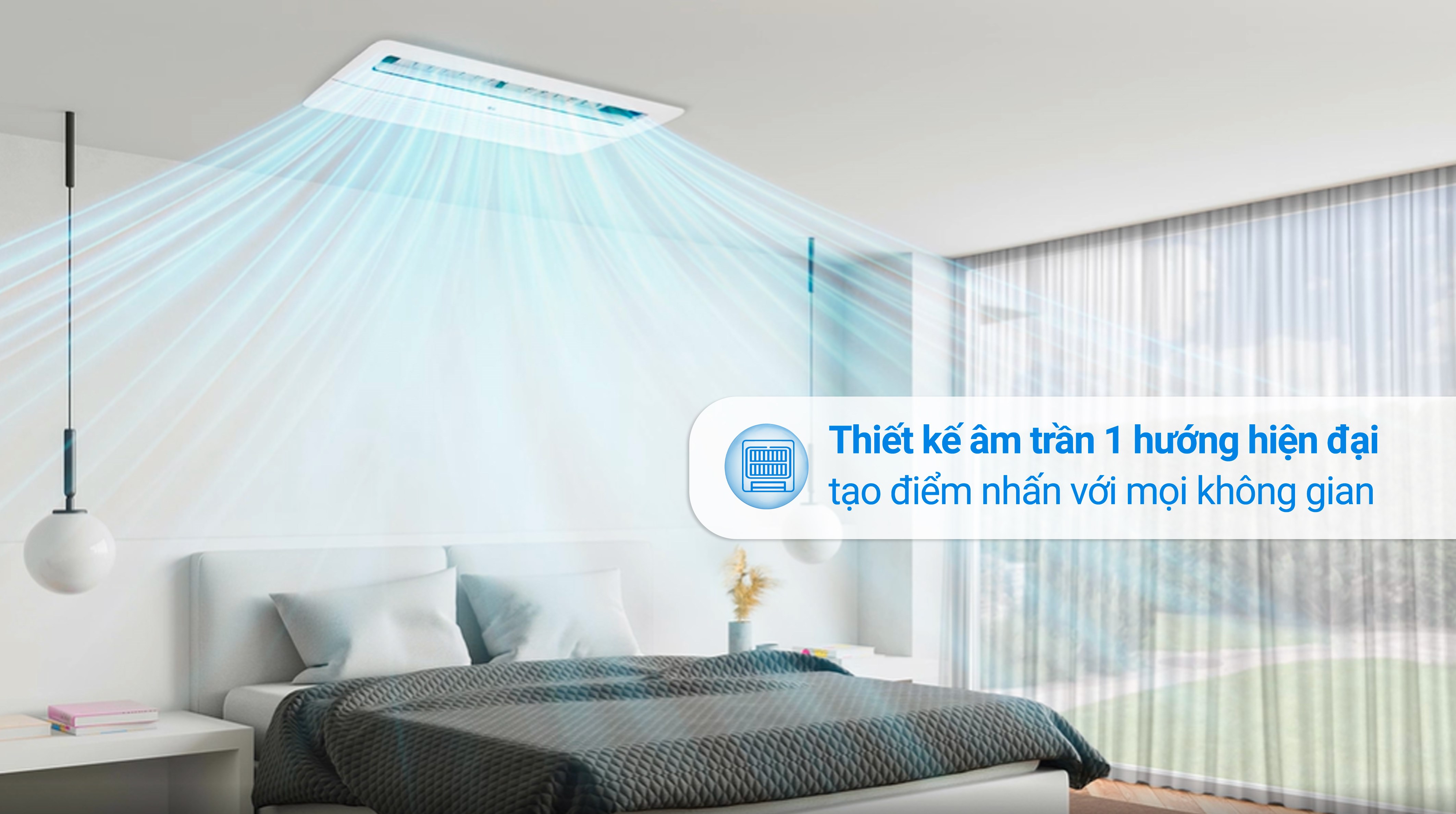 Máy lạnh âm trần 1 hướng LG Inverter 1.5 HP ZTNQ12GULA0