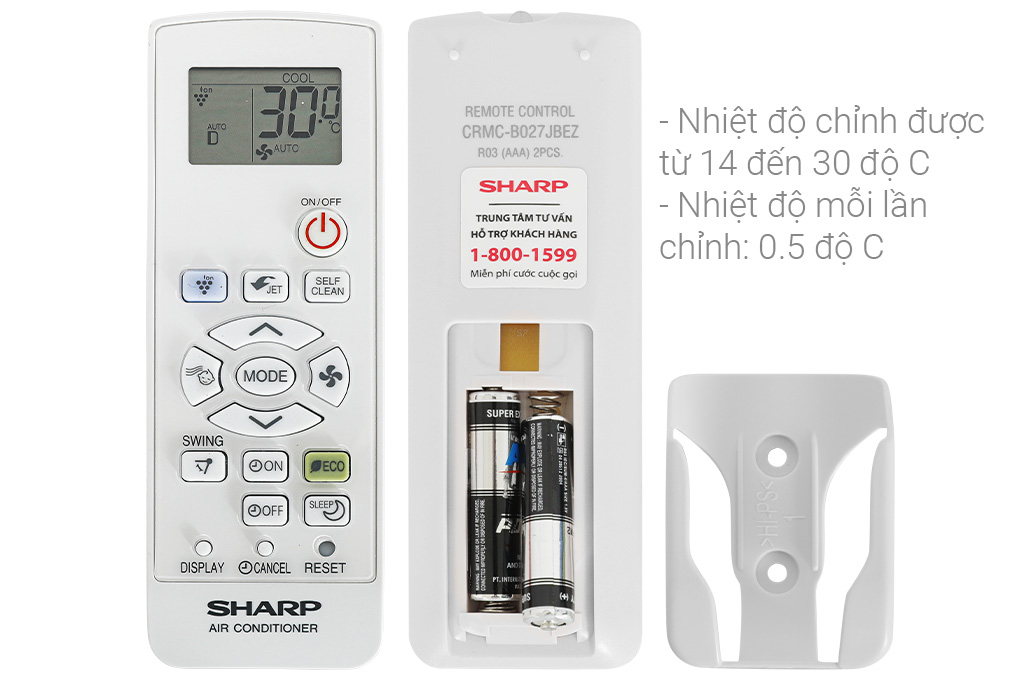 Máy lạnh Sharp Inverter 1 HP AH-XP10BSW Màu Trắng