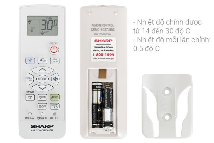 Điều hòa Sharp Inverter 12000 BTU AH-XP13BSW Màu Trắng