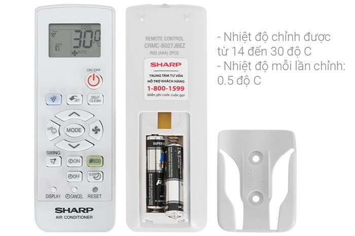 Điều hòa Sharp Inverter 18000 BTU AH-XP18BSW Màu Trắng