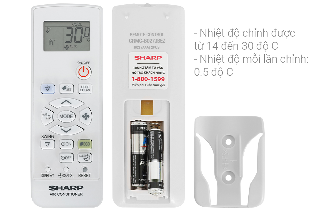 Điều hòa Sharp Inverter 18000 BTU AH-XP18BSW Màu Trắng
