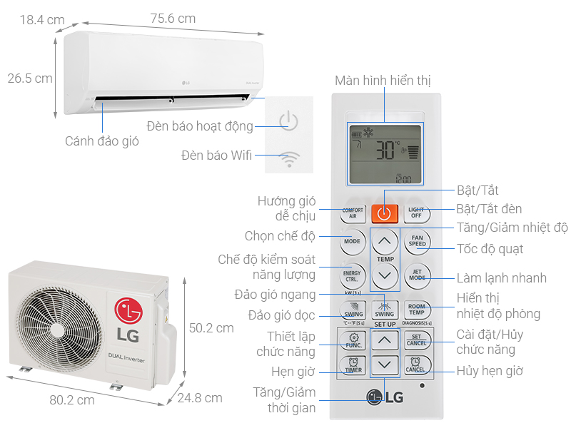 Máy lạnh LG Inverter 1 HP V10WIN1