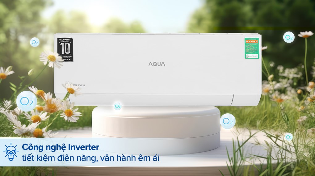 Máy lạnh AQUA Inverter 1 HP AQA-RV10QA2 - giá tốt, có trả góp.