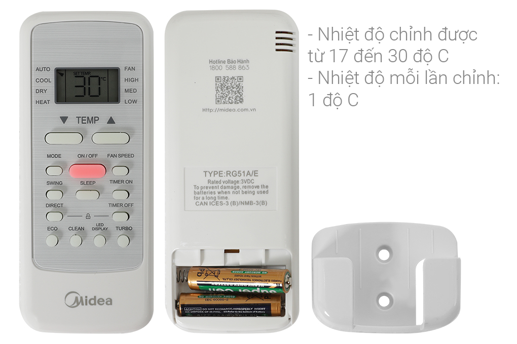 Máy lạnh Midea Inverter 1 HP MAFA-09CDN8 Màu Trắng