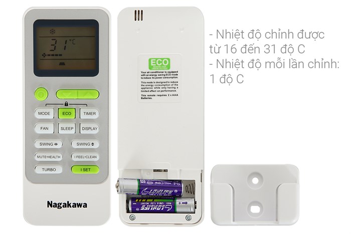 Máy lạnh Nagakawa Inverter 2.5 HP NIS-C24R2T28 Màu Trắng