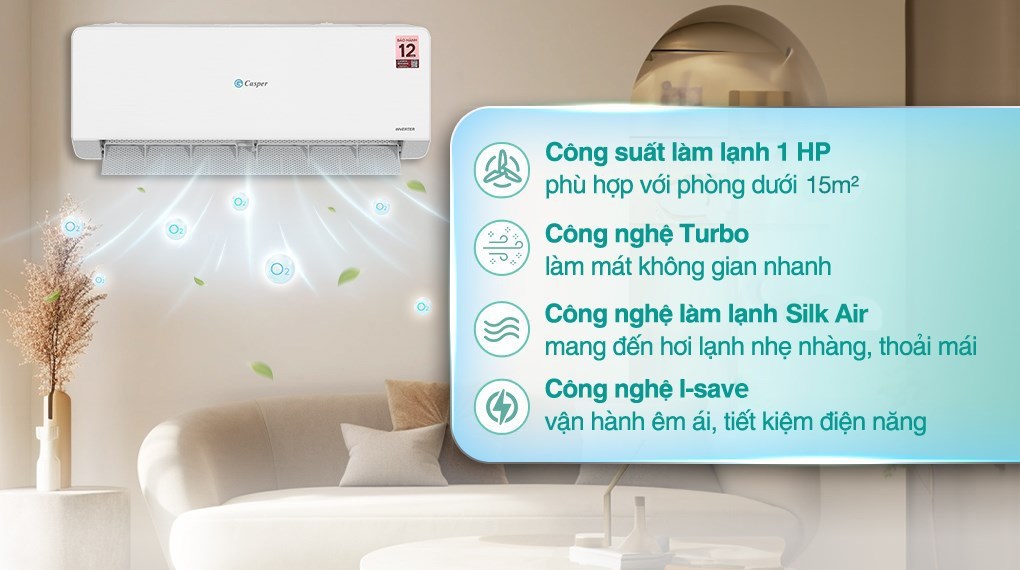 Máy lạnh Casper Inverter 1 HP QC-09IS36