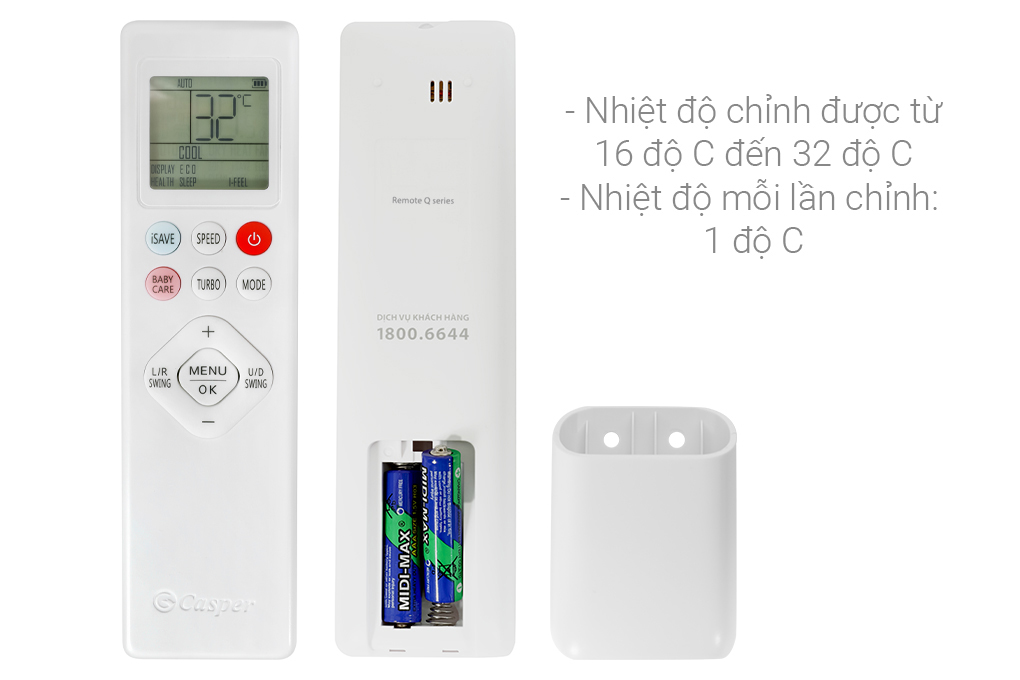 Máy lạnh Casper Inverter 1 HP QC-09IS36 Màu Trắng