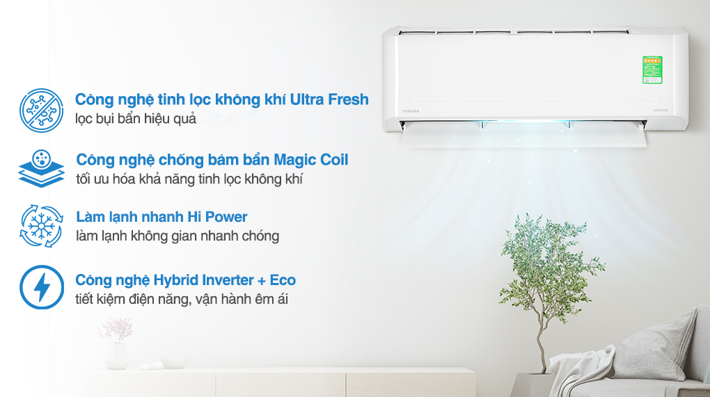 Máy lạnh Toshiba Inverter 2 HP RAS-H18S4KCV2G-V