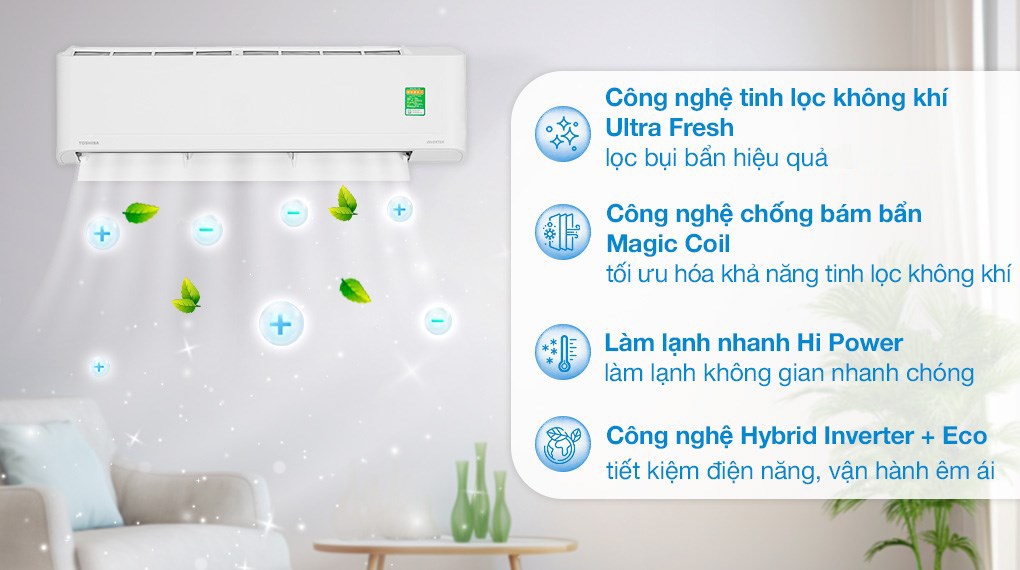 Máy lạnh Toshiba Inverter 2.5 HP RAS-H24S4KCV2G-V