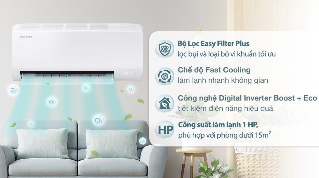 Máy lạnh Samsung Inverter 1 HP AR10DYHZAWKNSV