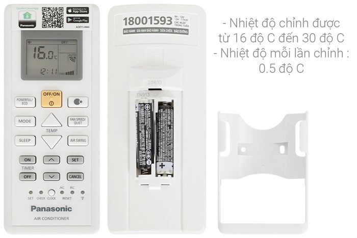 Máy lạnh 2 chiều Panasonic Inverter 1.5 HP CU/CS-YZ12AKH-8 Màu Trắng