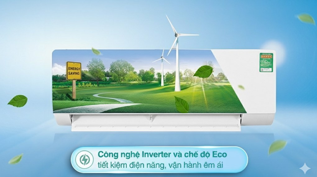 Máy lạnh AQUA Inverter 1 HP AQA-RUV10XAW2